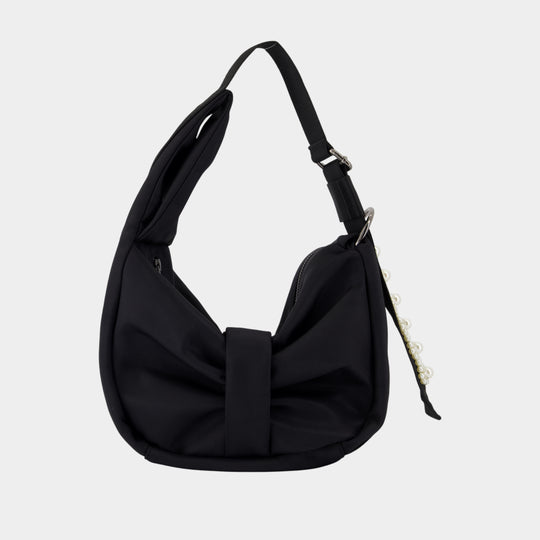 Mini Sling Bow Shoulder Bag - Simone Rocha - Nylon - Black