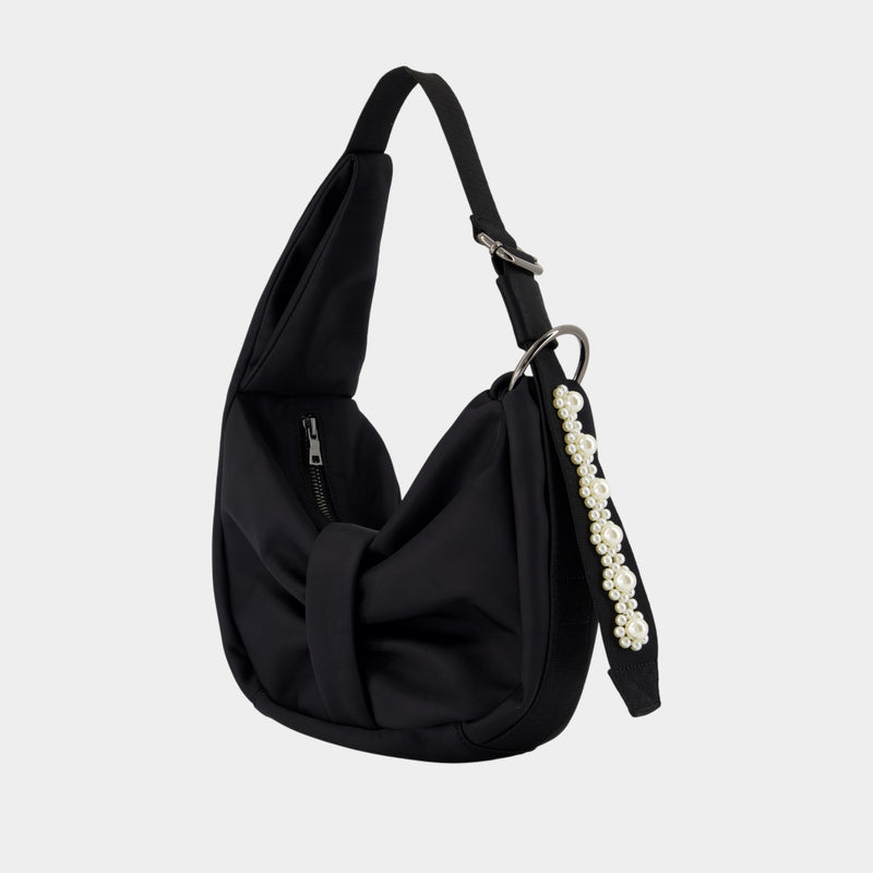 Mini Sling Bow Shoulder Bag - Simone Rocha - Nylon - Black