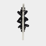 Petite Bow Flower Hair Clips - Simone Rocha - Crystal - Black