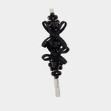 Petite Bow Flower Hair Clips - Simone Rocha - Crystal - Black