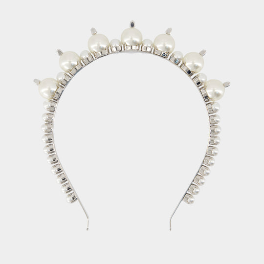 Tiara Hair Clips - Simone Rocha - Pearl - White