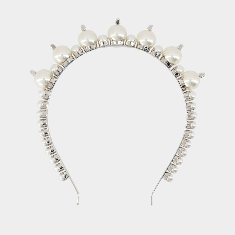 Tiara Hair Clips - Simone Rocha - Pearl - White