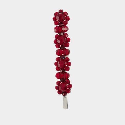Flower Hair Clip - Simone Rocha - Crystal - Red