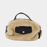 Mini Biker Bag - Simone Rocha - Faux Fur - Beige