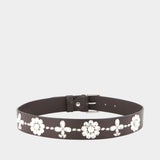 Emb Belt - Simone Rocha - Leather - Brown