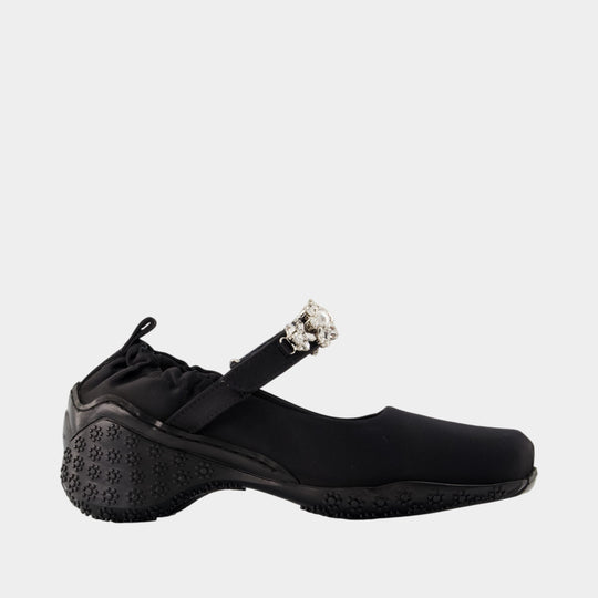 Runner W Turbo Emb Ballerinas  - Simone Rocha - Synthetic - Black