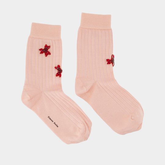 Merino Ankle Socks - Simone Rocha - Silk - Pink
