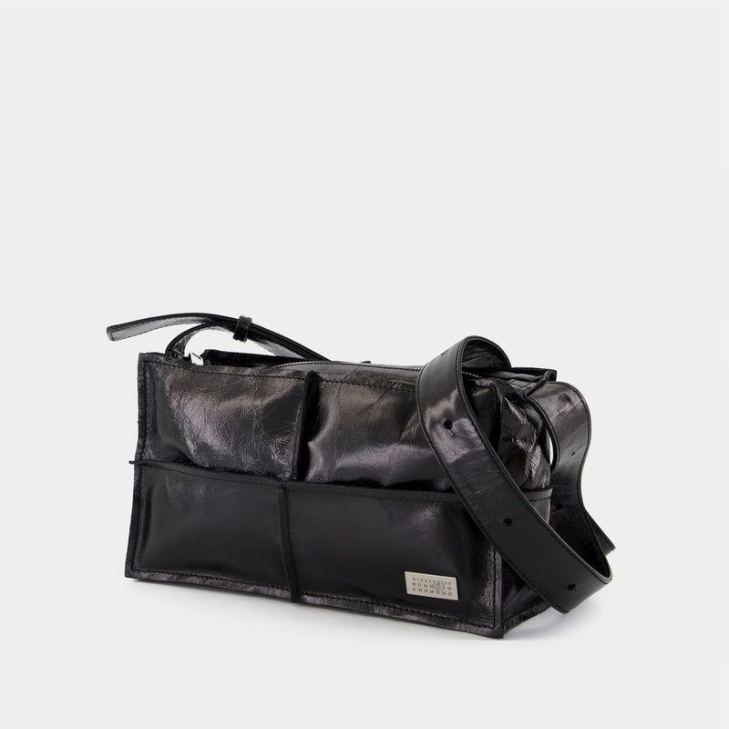 Top Handle Mini Crossbody - MM6 Maison Margiela - Leather - Black
