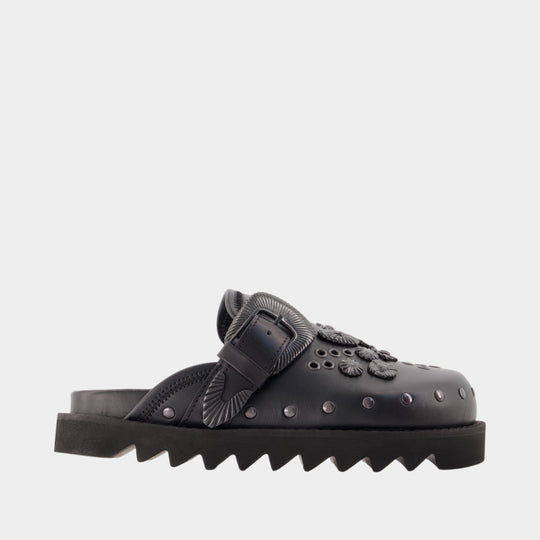 Aj1058 Mules - Toga Pulla - Black - Leather