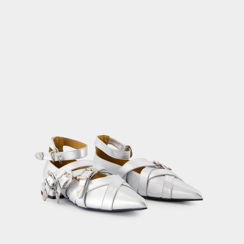 Ballerinas Aj926 - Toga Pulla - Leather - Silver