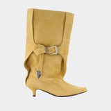 Aj1508 Boots - Toga Pulla - Leather - Khaki