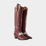 Aj721 Boots - Toga Pulla - Leather - Burgundy