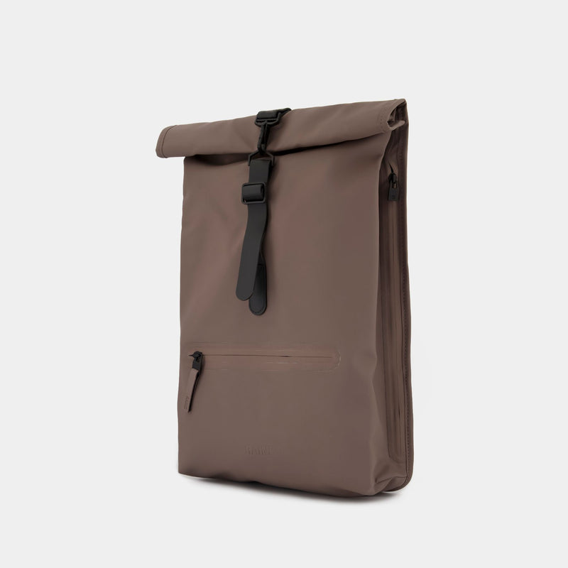 Rolltop Rucksack W3棕色合成材质双肩背包