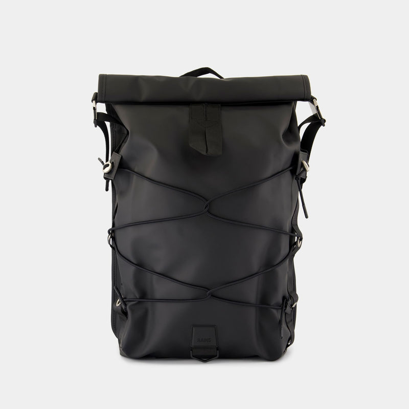 Trail Cord Rolltop Backpack W3黑色合成材质双肩背包