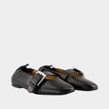Butterfly Ballerinas - Ganni - Synthetic - Black