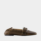 Butterfly Ballerinas - Ganni - Synthetic - Green