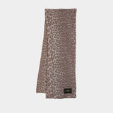 Graphic Scarf - Ganni - Wool - Brown