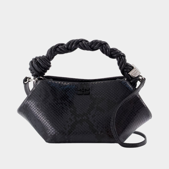 Bou Mini Snake Purse - Ganni - Synthetic - Black