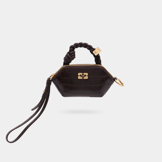 Bou Nano Croco Purse - Ganni - Synthetic - Brown
