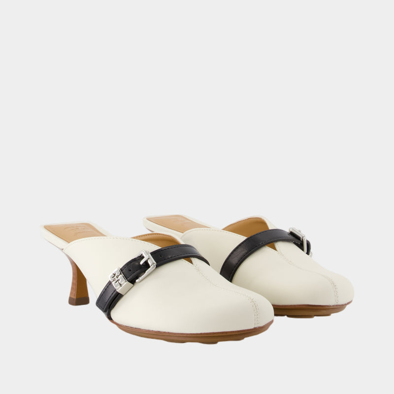 Sue Heeled Sandals - Ganni - Leather - White