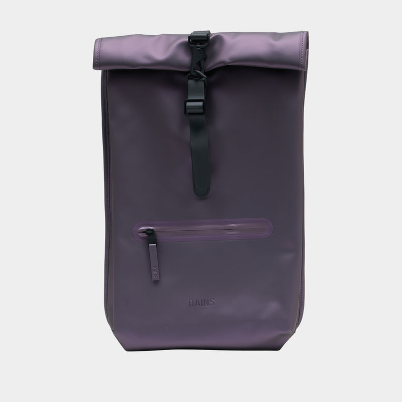 Rolltop W3 Backpack - RAINS - Synthetic - Purple