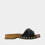 Tia Fairy Mules - Ganni - Leather - Black