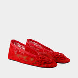 Jenny Flower Ballerinas - Ganni - Synthetic - Red