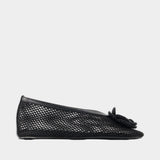 Jenny Flower Ballerinas - Ganni - Synthetic - Black