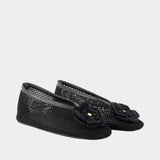 Jenny Flower Ballerinas - Ganni - Synthetic - Black
