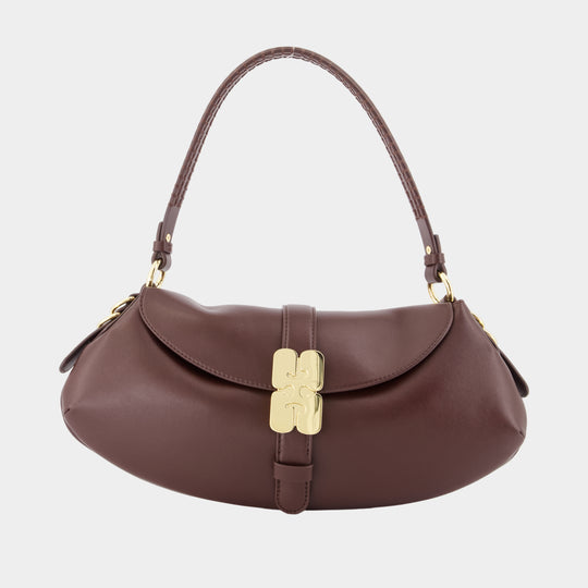 B Kat Butter Shoulder Bag - Ganni - Synthetic - Brown