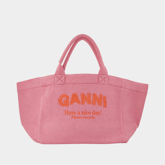 Xxl Beach Resort Tote Bag - Ganni - Polyester - Pink