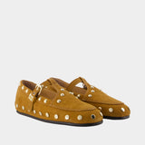 Mary Jenny Studs Ballet Flats - Ganni - Synthetic - Khaki