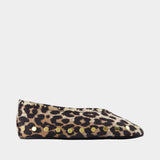 Jenny Ballerinas - Ganni - Cotton - Brown