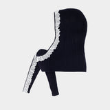 Lace Balaclava - Ganni - Wool - Black