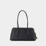 Lock East West Satchel Purse - Tory Burch - Leather - Black