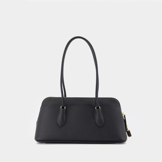 Lock East West Satchel Purse - Tory Burch - Leather - Black