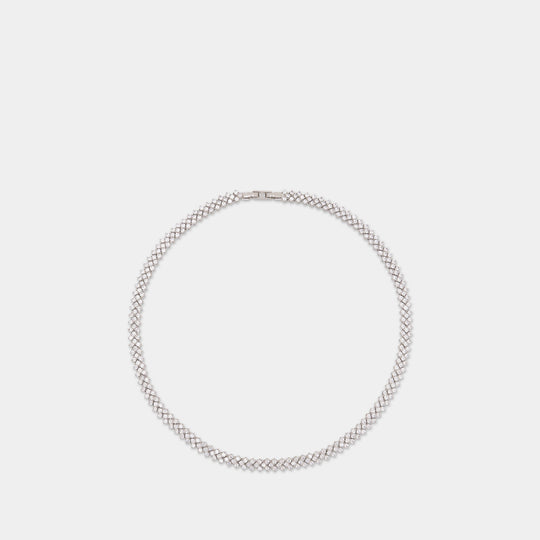 Crystal Necklace - SELF PORTRAIT - Synthetic - Silver