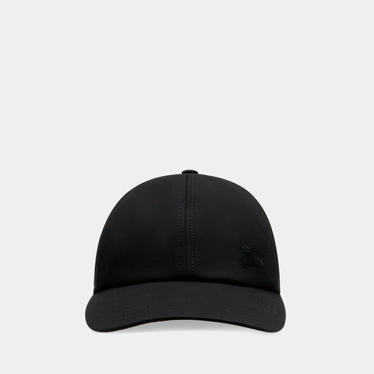 Gabardine Cap - Burberry - Cotton - Black