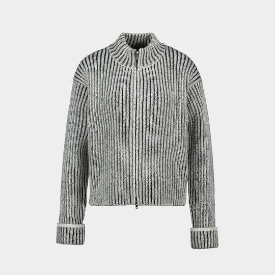 Sapa Knit W Zip Cardigan - RAINS - Synthetic - Grey
