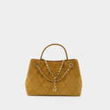 Fleming Small Carryall Crossbody - Tory Burch - Leather - Brown