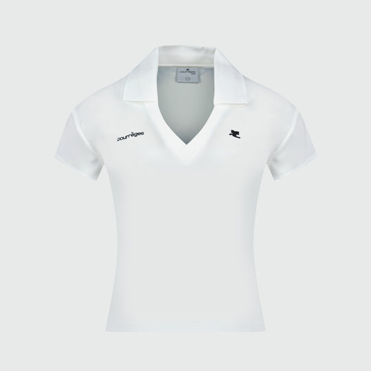 Sports Polo - Courreges - Synthetic - White
