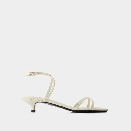 Crossover Sandals - TOTEME - Leather - White