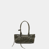 Le City East West Shoulder Bag - Balenciaga - Leather - Khaki