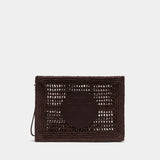 Ella Shopper Bag - Tory Burch - Raffia - Brown