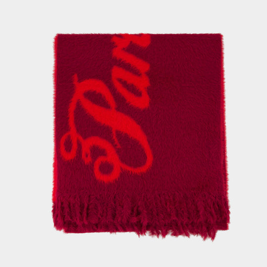 Fluffy Scarf - 3.PARADIS - Nylon - Red