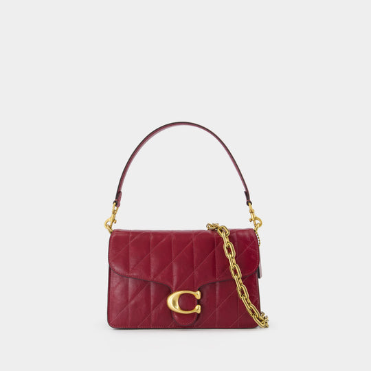 Quilted Glazed Chain Tabby Shoulder Bag - Coach - Leather - Red