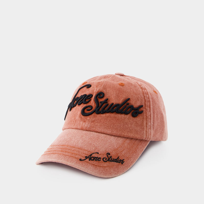 Carliy Tourist Cap - Acne Studios - Cotton - Brick Red