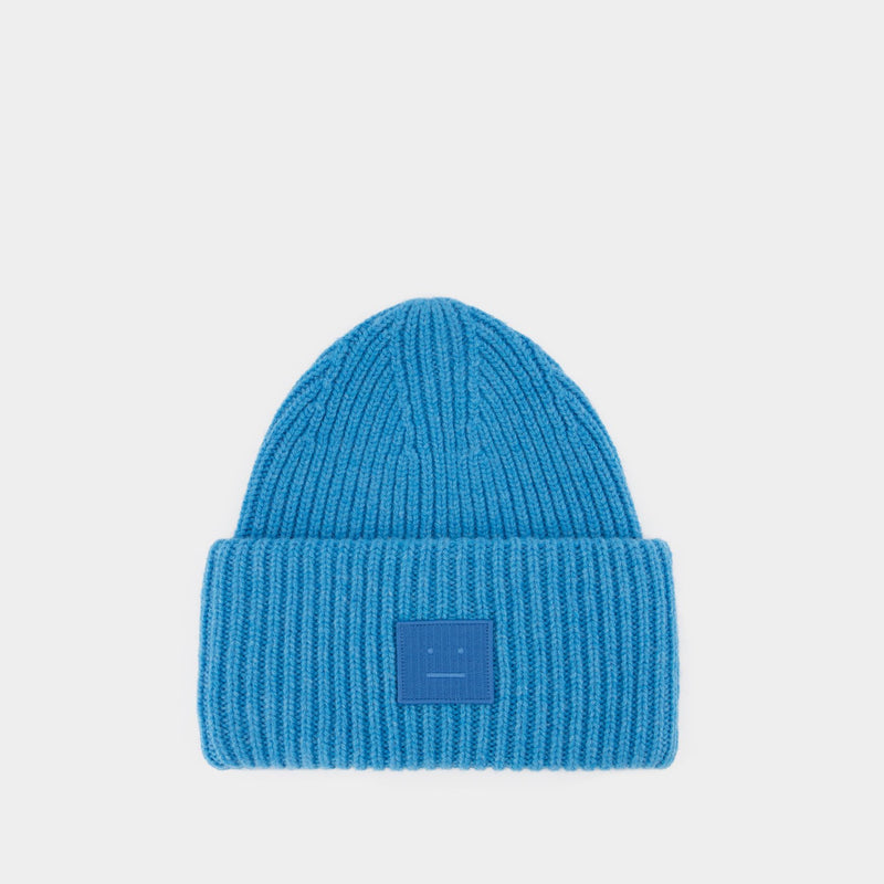 Acne Studios Pana Face Beanie蓝色羊毛帽