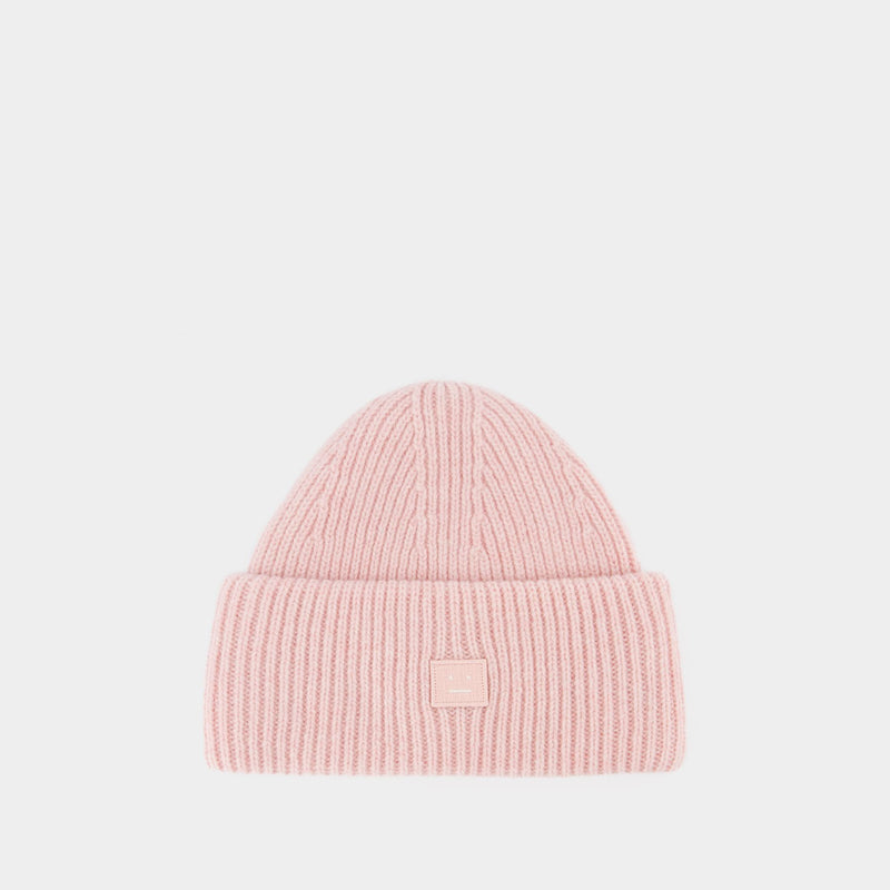 Acne Studios Pana Face Beanie粉色羊毛帽