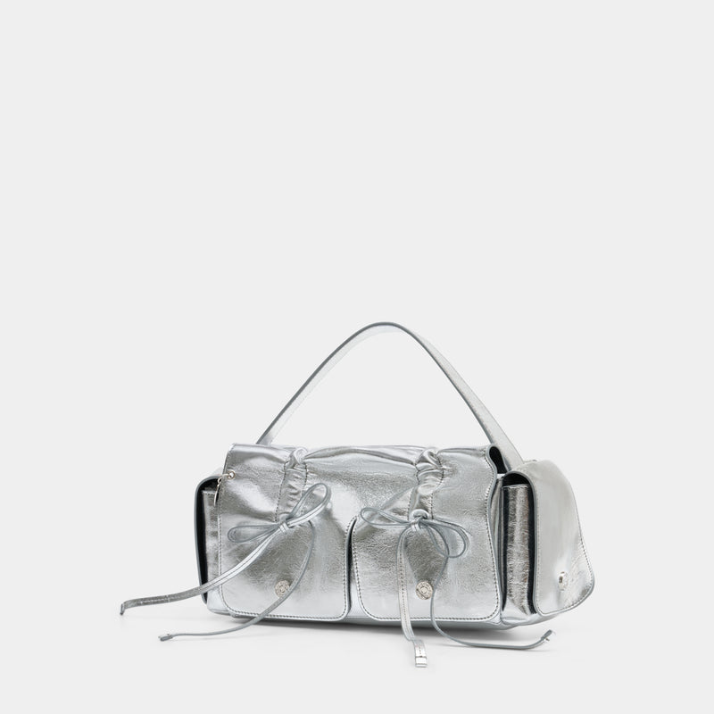 Multipocket Lux Shoulder Bag - Acne Studios - Leather - Silver
